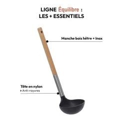 Louche en nylon et bois
