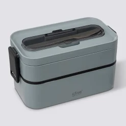 Lunch box double compartiments avec couverts