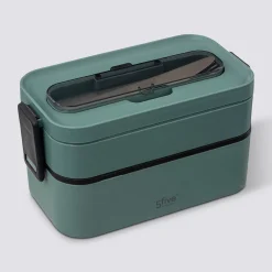 Lunch box double compartiments avec couverts
