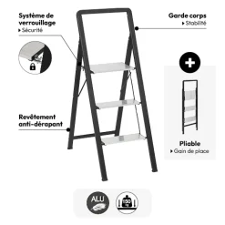 Marchepied aluminium 3 marches