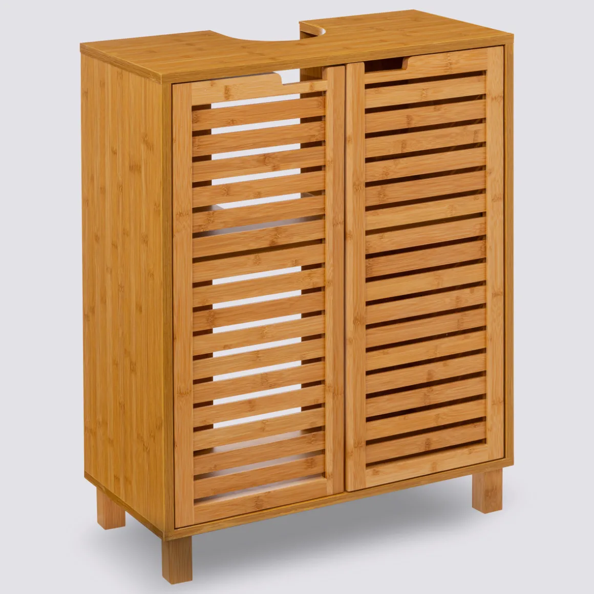 Meuble bas sous lavabo, Bambou