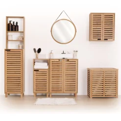 Meuble bas sous lavabo, Bambou