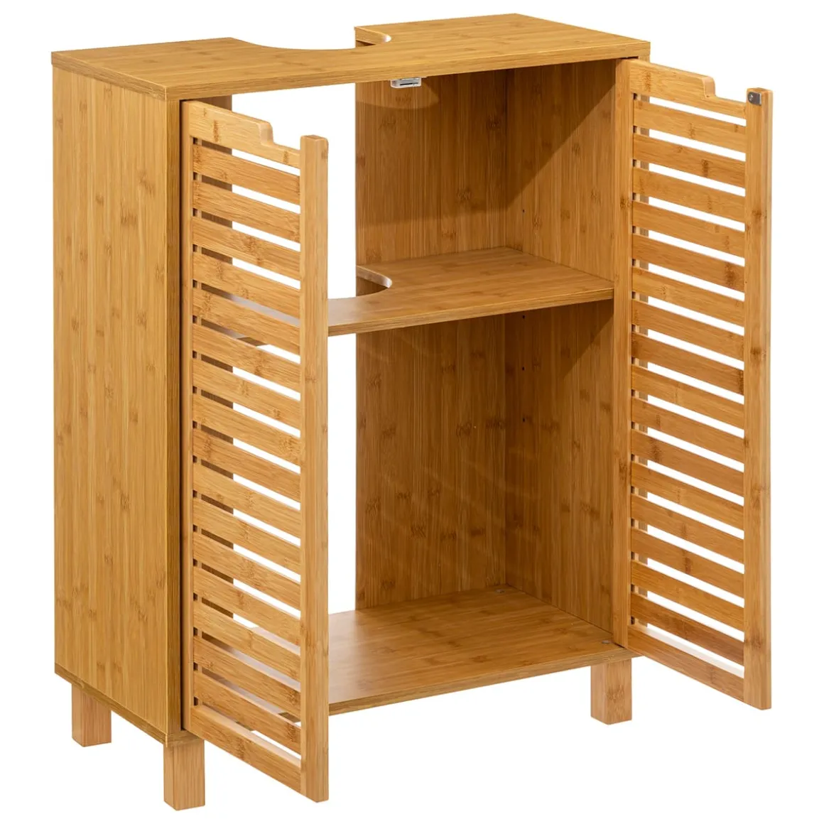 Meuble bas sous lavabo, Bambou