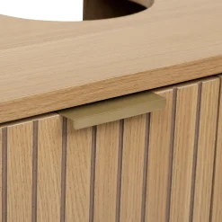 Meuble bas sous lavabo, Effet bois naturel