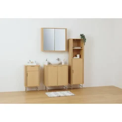 Meuble de salle de bain 1 porte, Beige