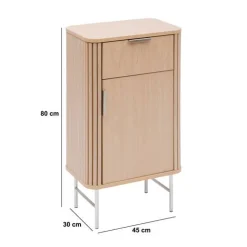 Meuble de salle de bain 1 porte, Beige