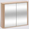 Meuble de salle de bain, l.80 cm, Beige