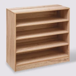 Meuble range-chaussures x12, Effet bois naturel