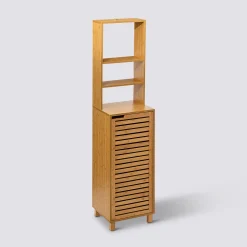 Meuble étagère 1 porte, Bambou