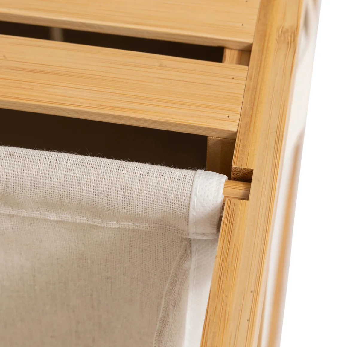 Meuble étagère avec panier et 2 paniers, Bambou