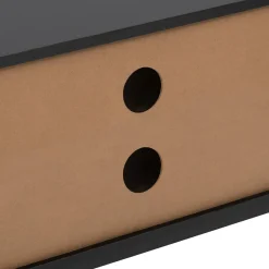 Meuble TV 3 portes sof close, Effet bois et noir