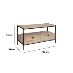 Meuble TV, Effet chêne naturel