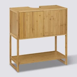 Meuble vasque 2 portes, Bambou