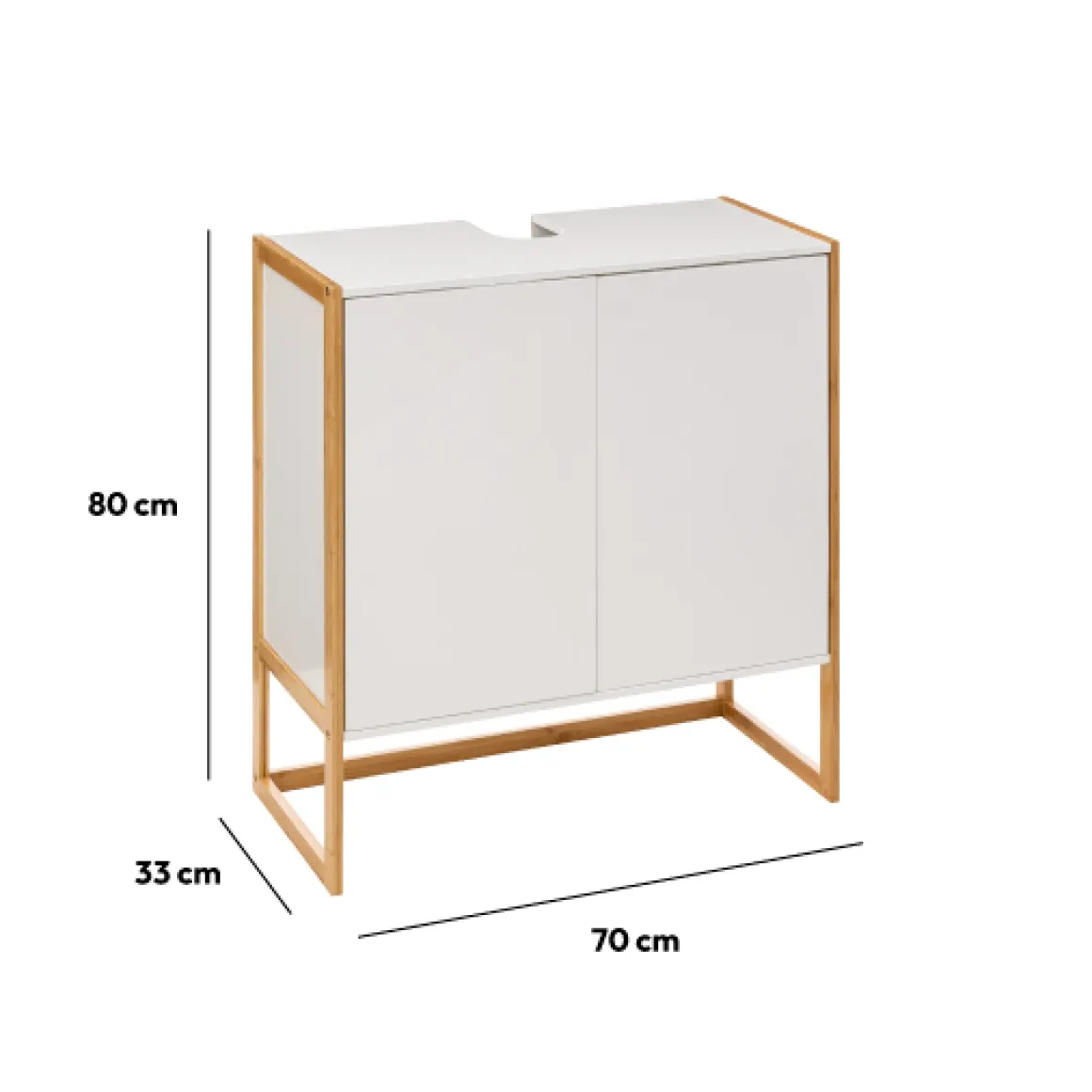 Meuble vasque 2 portes, Blanc