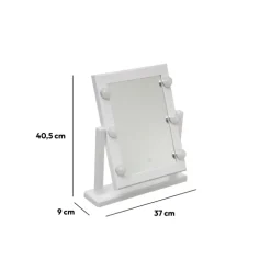 Miroir à led 40x37 cm, Blanc