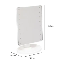 Miroir à LED, 28x16 cm, Blanc