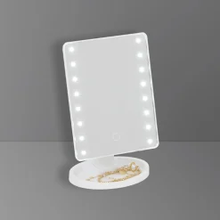 Miroir à LED, 28x16 cm, Blanc