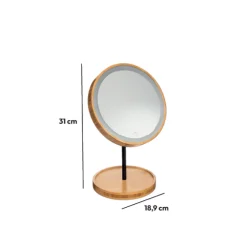 Miroir avec pied à led 18 cm