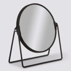 Miroir balancoire avec pieds D17cm, Noir