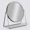 Miroir balancoire avec pieds D17cm, Argent