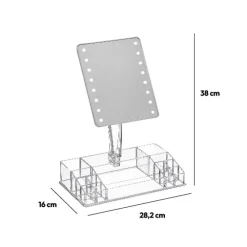Miroir led 14 compartiments, Transparent