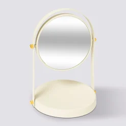 Miroir rond pivotant, Ivoire