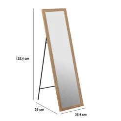 Miroir sur pied 155x35 cm, Bois