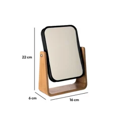 Miroir 16x22 cm bambou, Noir