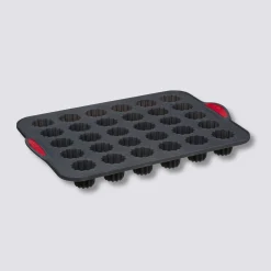 Moule 30 cannelés silicone- Noir,rouge