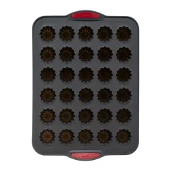 Moule 30 cannelés silicone- Noir,rouge
