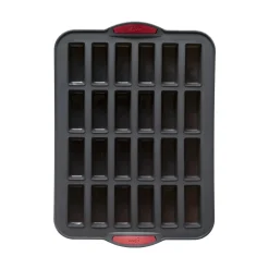 Moule 24 financiers silicone- Noir,rouge