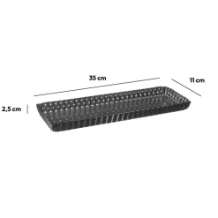 Moule à fond perforé métal 35x11cm
