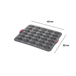 Moule 30 madeleines silicone- Noir,rouge