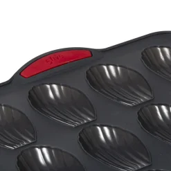 Moule 16 madeleines silicone- Noir,rouge