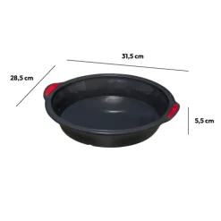 Moule à manqué silicone 25cm- Noir,rouge