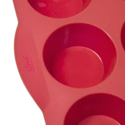 Moule 12 muffins silicone- Rouge