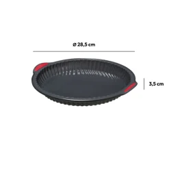 Moule à tarte 26cm silicone- Noir,rouge