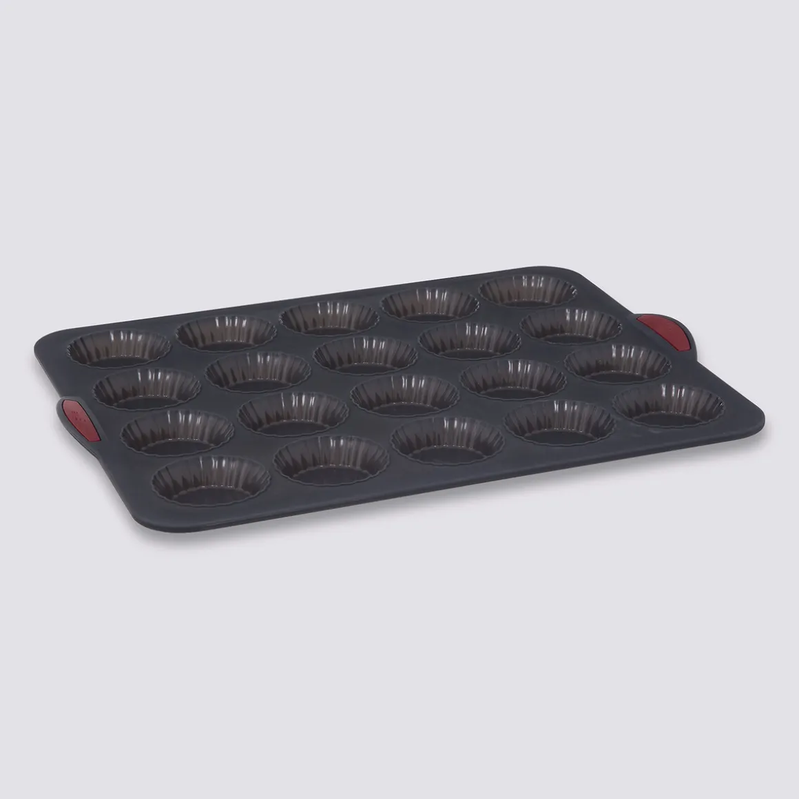 Moule 20 tartelettes silicone - Noir, rouge