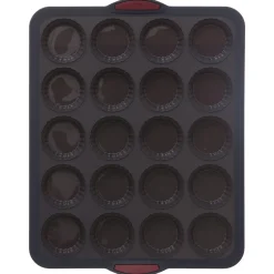 Moule 20 tartelettes silicone - Noir, rouge
