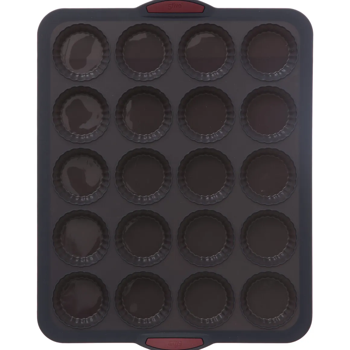Moule 20 tartelettes silicone - Noir, rouge