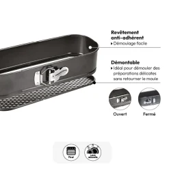 Moule cake démontable métal, 31cm