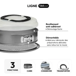 Moule démontable couvercle 26cm,  Acier