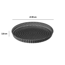 Moule rond perforé métal 28cm