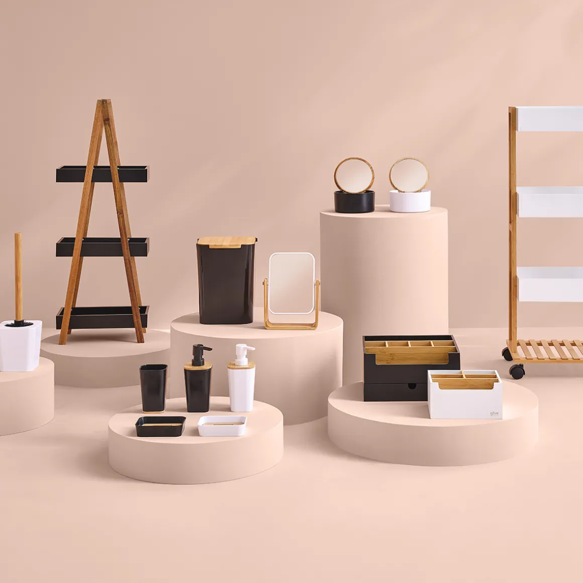 Organiseur 5 compartiments, Blanc