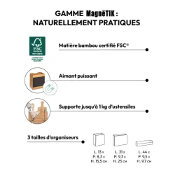 Organiseur aimanté, Grand modèle