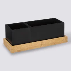 Organiseur amovible bambou, Noir