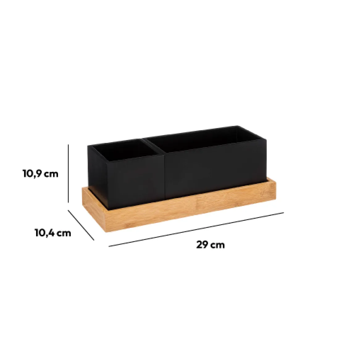 Organiseur amovible bambou, Noir