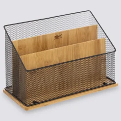 Organiseur de bureau - Bambou, noir