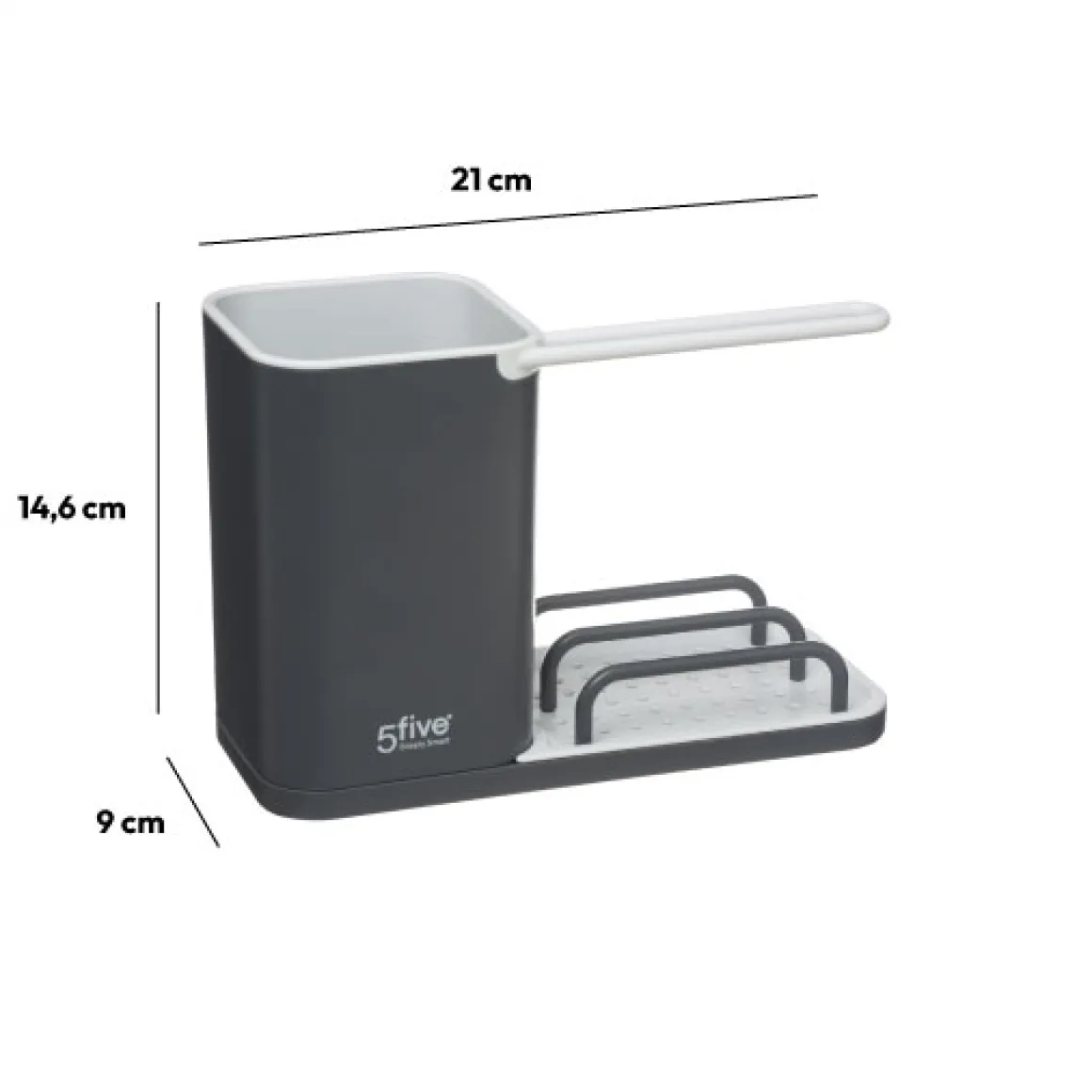 Organiseur d'évier 4en1, Gris anthracite
