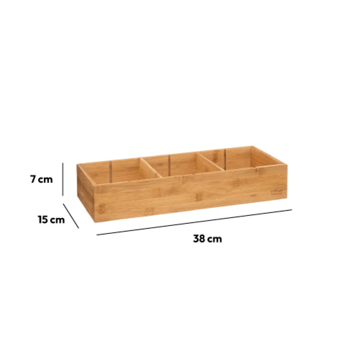 Organiseur modulable 3 bacs, 38x15cm
